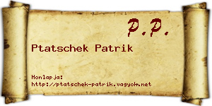 Ptatschek Patrik névjegykártya