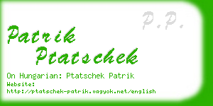 patrik ptatschek business card